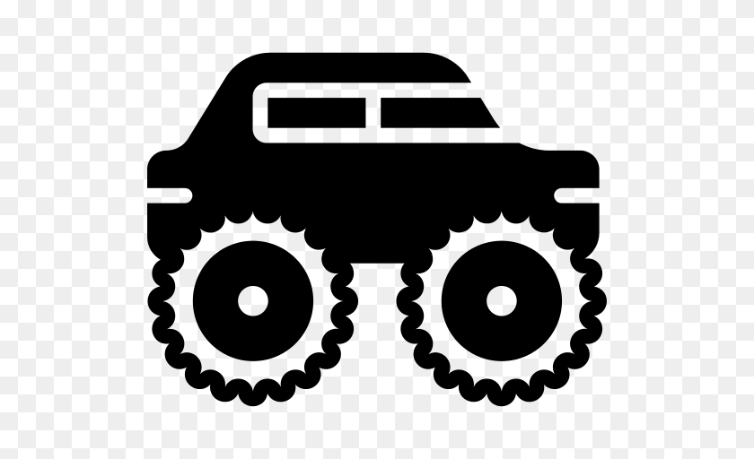 Monster Truck Icon, Gray Transparent PNG