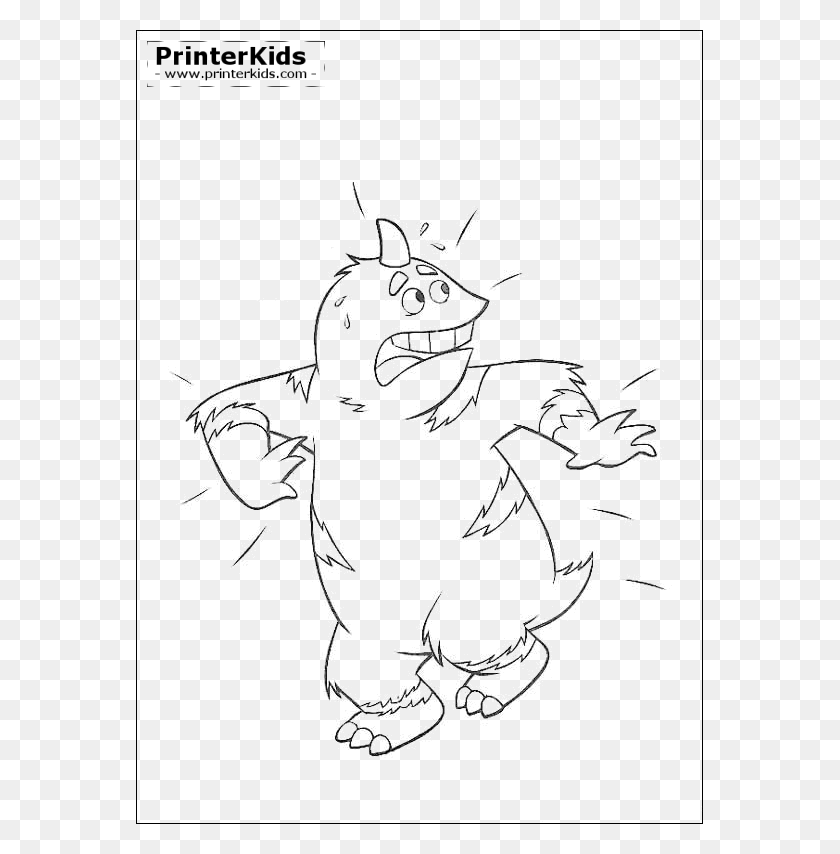 567x794 Monsters Inc Coloring Pages Preview George Sanderson, Green, Text, Graphics HD PNG Download