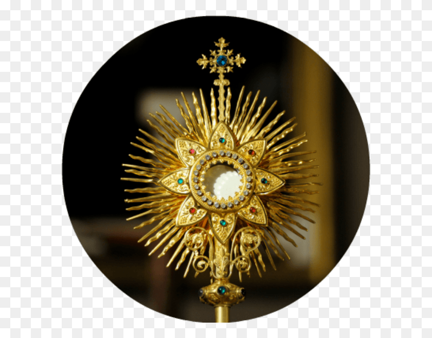 600x599 Monstrance Eucharist, Chandelier, Lamp, Jewelry HD PNG Download