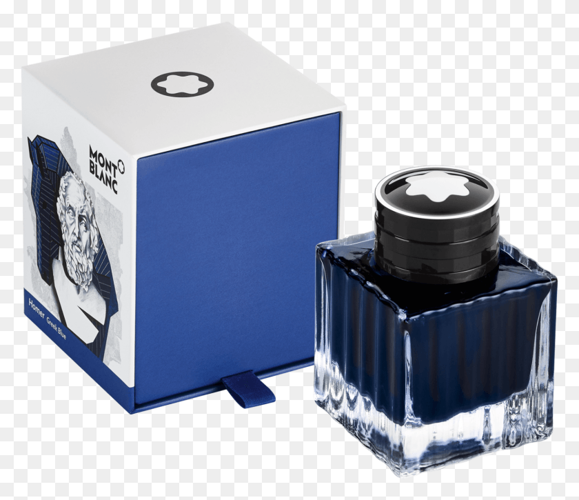 1501x1281 Mont Blanc Ink Blue, Botella, Caja, Botella De Tinta Hd Png