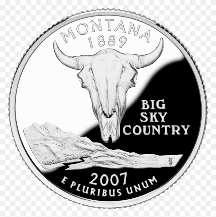1066x1070 Montana Quarter Reverse Side 2007 Montana State Quarter, Coin, Money, Nickel HD PNG Download