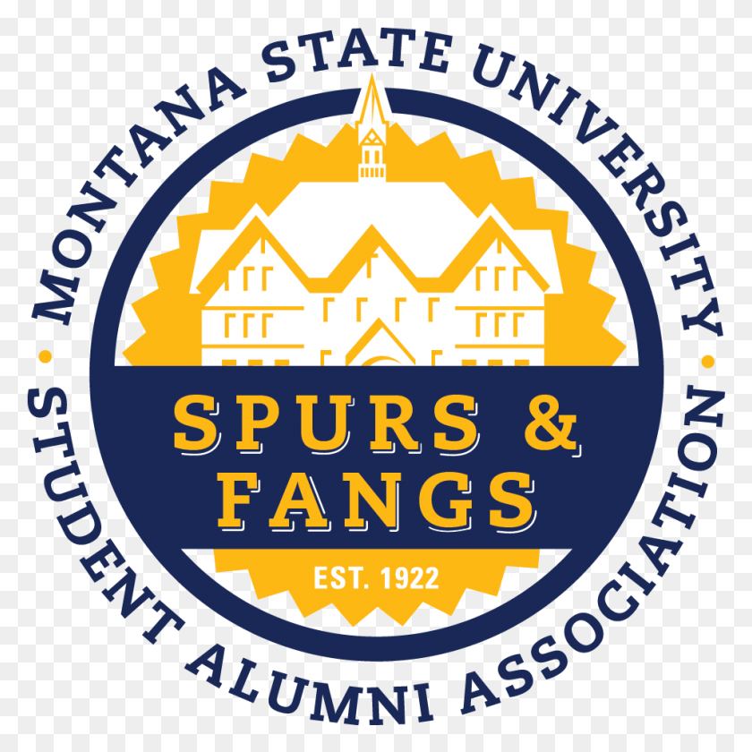 956x957 Montana State University Spurs Amp Fangs Student Alumni Bultras, Label, Text, Logo HD PNG Download