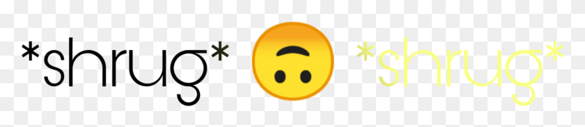 1883x298 Mood Emoji Shrug Upsidedownsmily Geussilldie Shrugshrug Circle, Pac Man, Plant, Halloween HD PNG Download