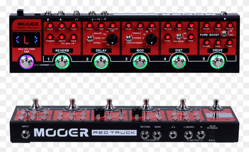 1977x1155 Mooer Red Truck Mooer Red Truck Main Mooer Red Truck Combined Effects Pedal, Fire Truck, Vehicle, Transportation HD PNG Download
