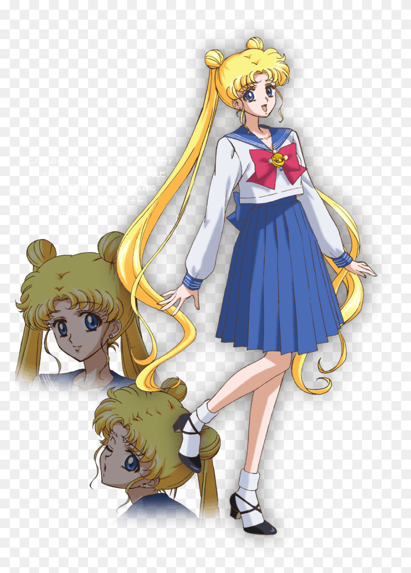 855x1220 Moon 1 Sailor Moon Crystal Character Design, Comics, Book, Person HD PNG Download