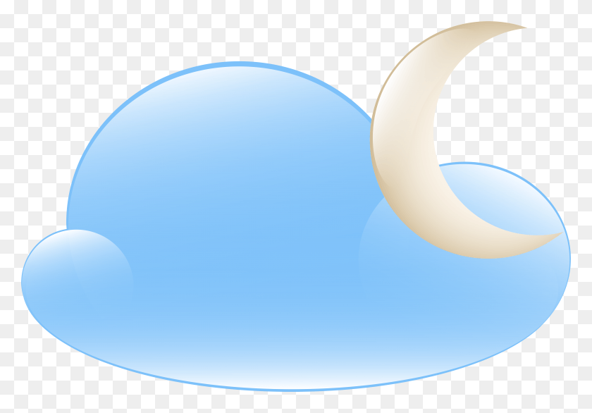 7767x5243 Moon And Cloud Weather Icon Clip Art Circle, Balloon, Ball, Food HD PNG Download
