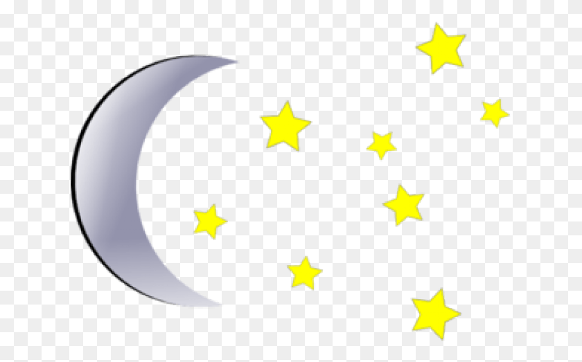 637x463 Moon And Stars Clip Art, Symbol, Star Symbol, Bonfire HD PNG Download