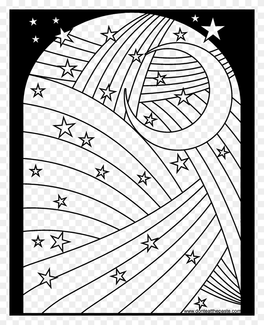 1280x1600 Moon And Stars Coloring Pages With Secrets Rainbow Rainbow And Stars Coloring Page, Gray, World Of Warcraft HD PNG Download