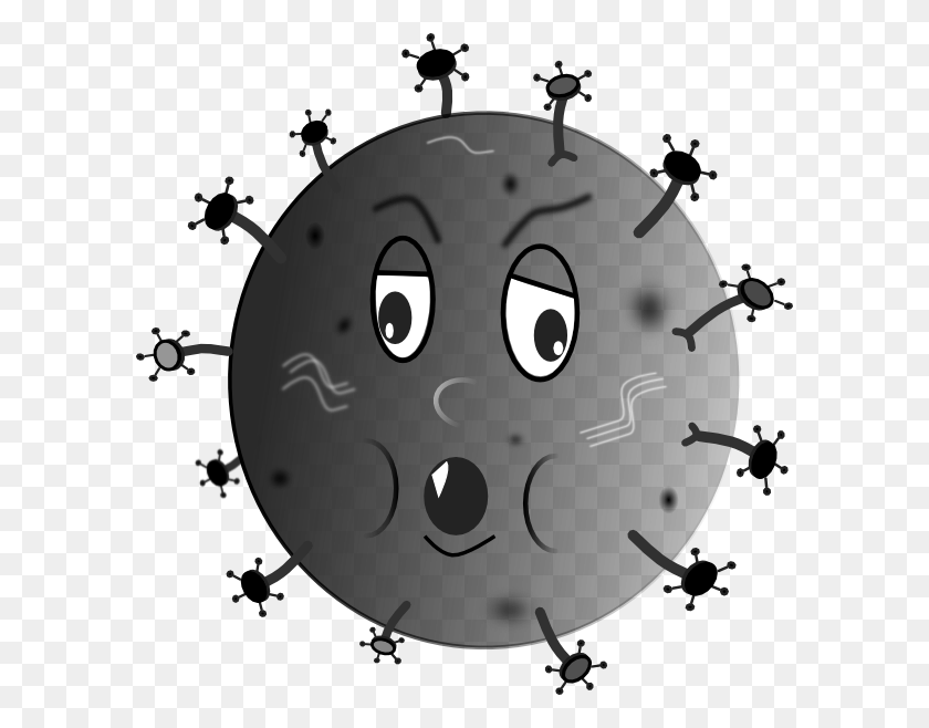 594x598 Moon Clip Art Clip Art Of Germs, Machine, Graphics HD PNG Download