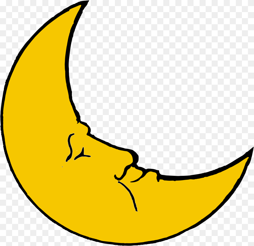 2186x2117 Moon Sleeping Crescent Moon Nature, Night, Outdoors, Astronomy Clipart PNG