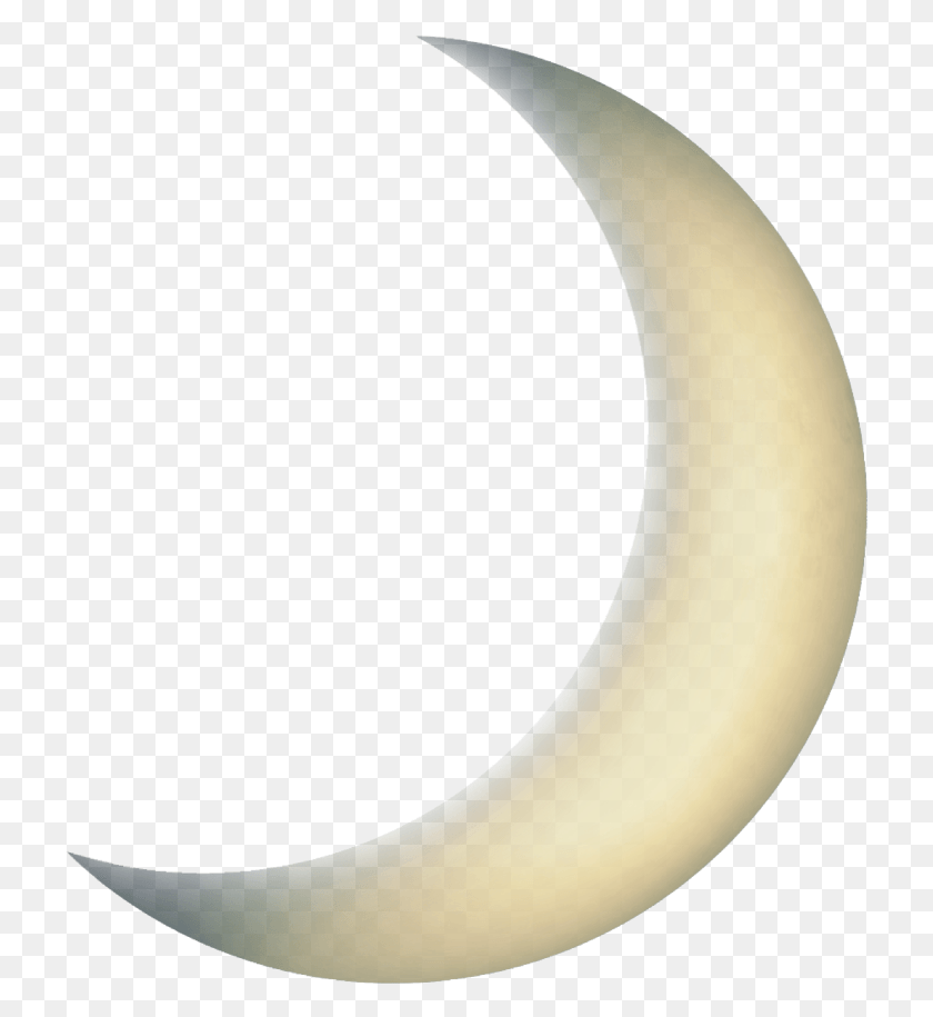723x855 Moon Luna Crescent Media Creciente Cuarto Medialuna Crescent, Plátano, Fruta, Planta Hd Png Download