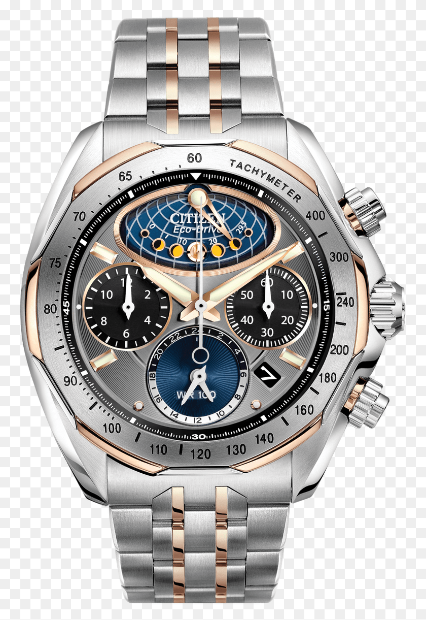 765x1161 Moon Phase Flyback Citizen Moon Phase Flyback Chrono, Wristwatch, Clock Tower, Tower HD PNG Download