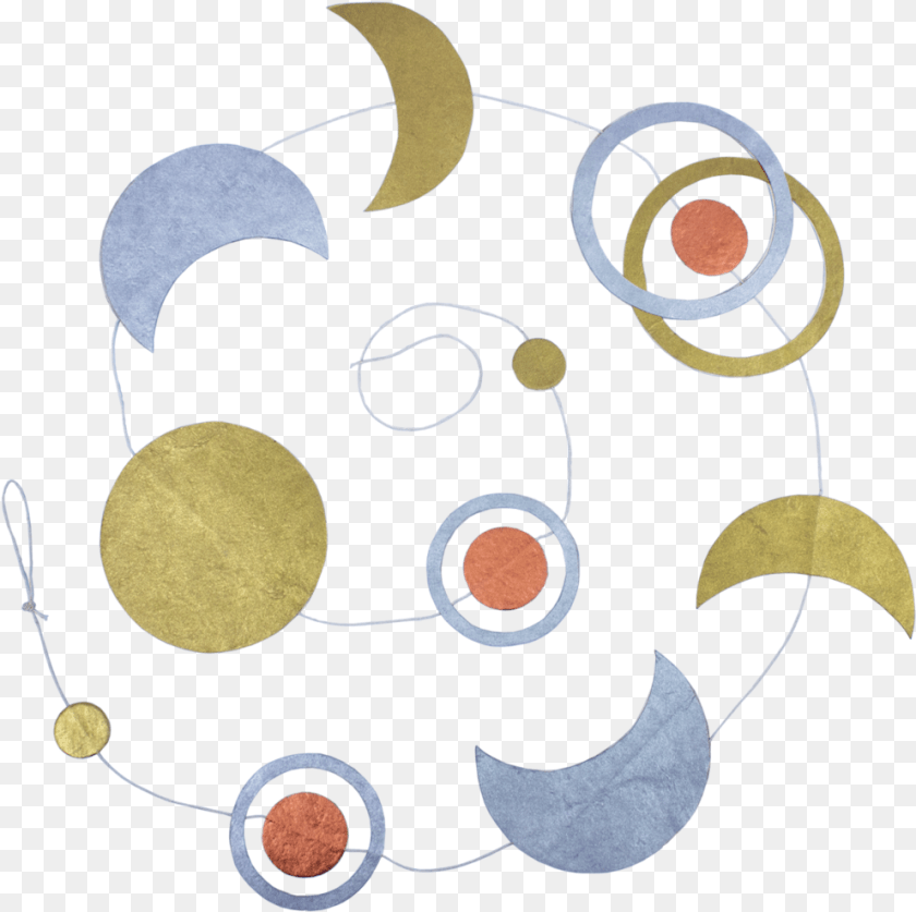 992x988 Moon Phase Garland Circle, Nature, Outdoors, Night, Astronomy Clipart PNG