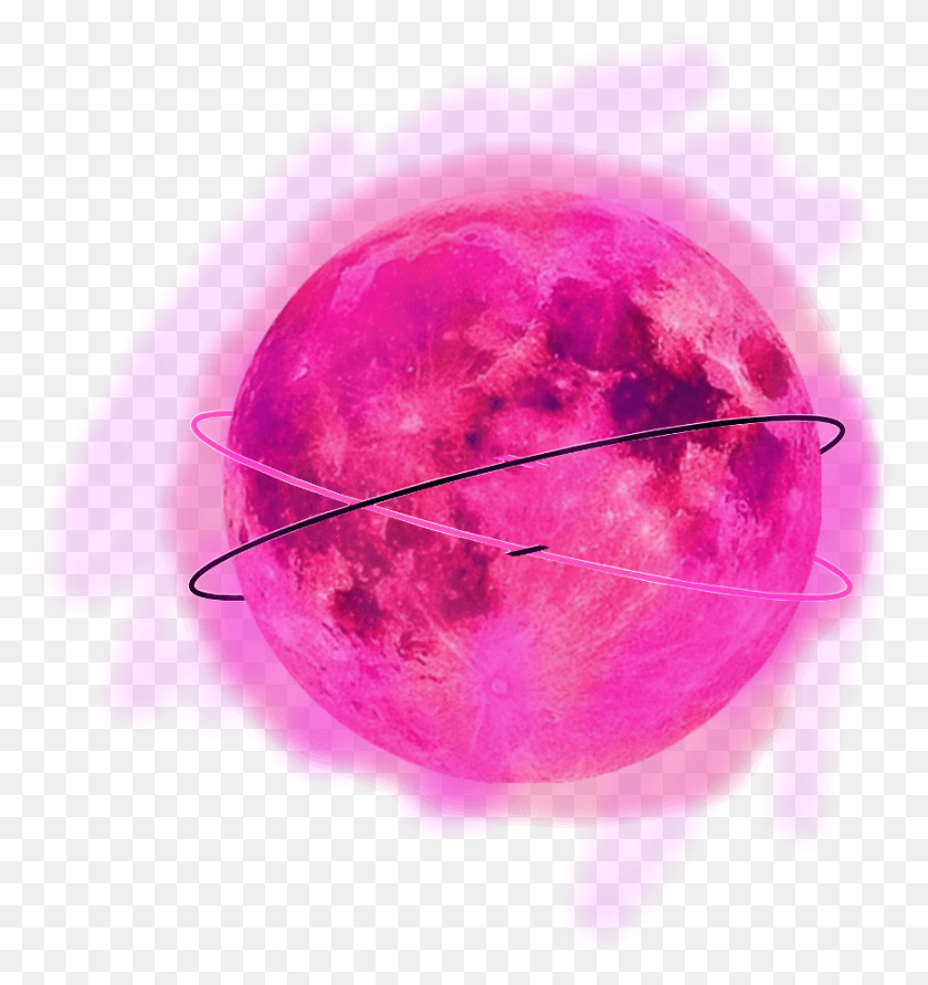 868x926 Moon Pink Cool Galaxy Circle Full Moon, Sphere, Outer Space, Astronomy HD PNG Download