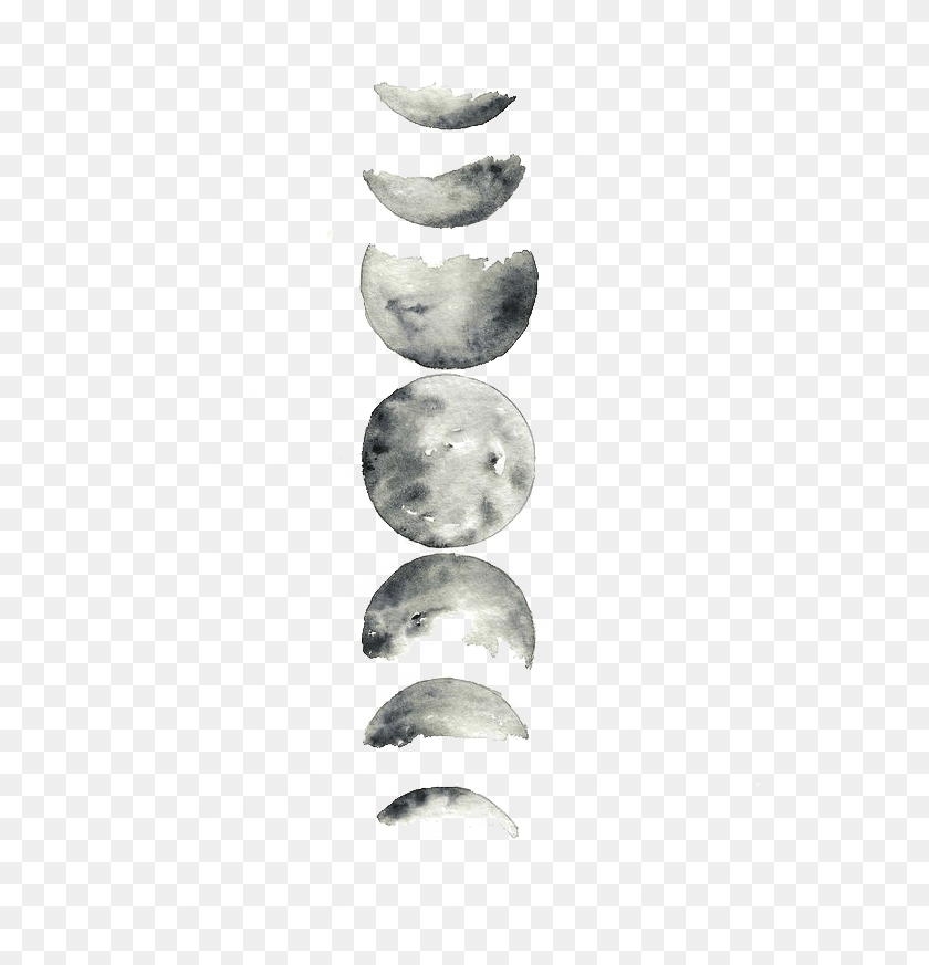 564x813 Moon Watercolor Lunar Phase Supermoon Painting Clipart Phases Of The Moon Watercolor, Nature, Outdoors, Outer Space HD PNG Download