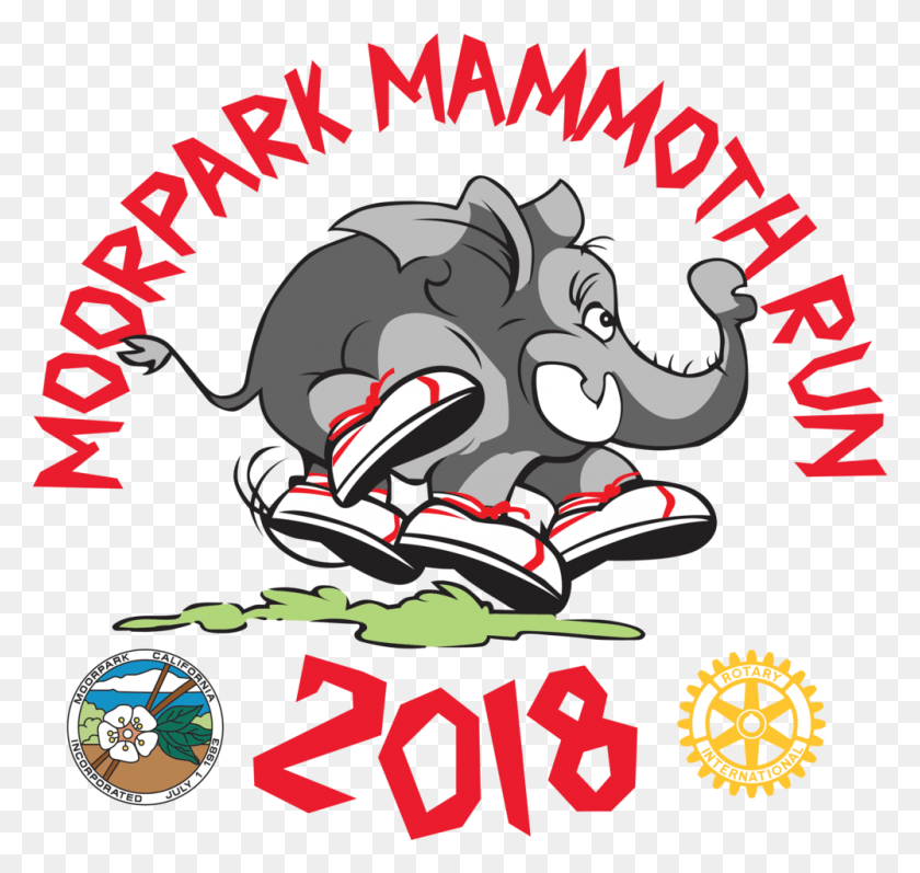1000x946 Moorpark Mammoth Run Rotary International, Advertisement, Poster, Label HD PNG Download