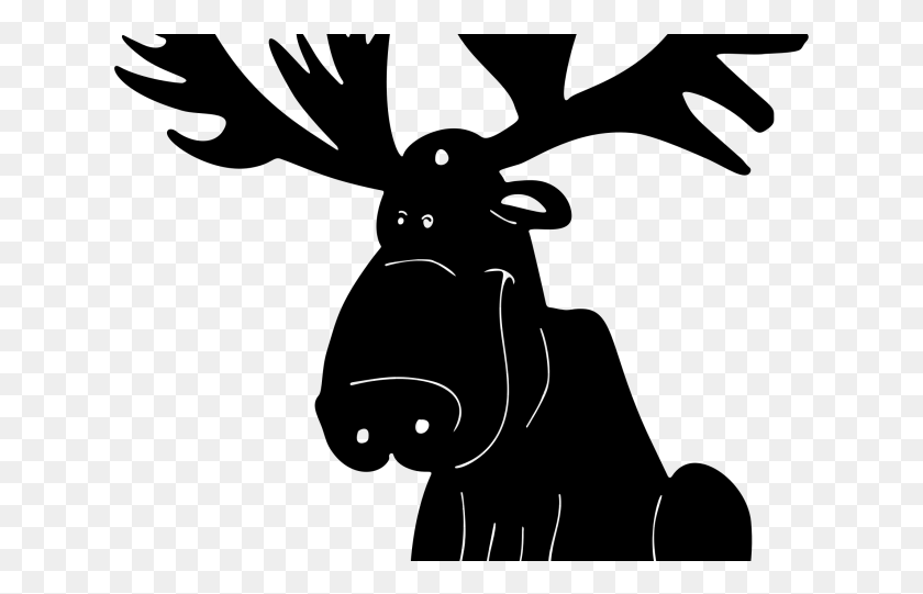 633x481 Moose Clipart Silhouette Moose, Gray, World Of Warcraft HD PNG Download