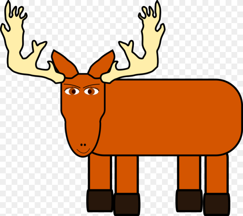 Moose Deer Cartoon Computer Icons Download, Animal, Mammal, Wildlife, Elk Clipart PNG