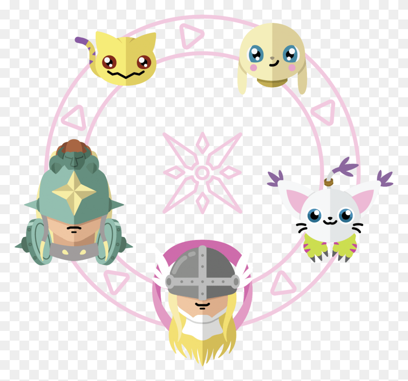 1280x1188 Другие Дизайны Футболок Digimon V Crest Digimon, Символ, Звездный Символ Png Скачать