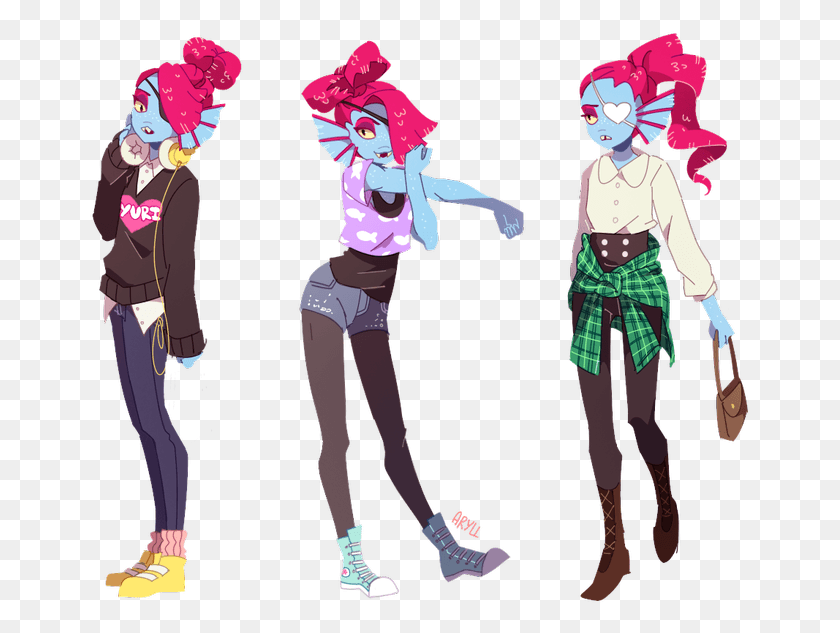 661x573 More Fish Fashion Because I Literally Can39t Stop Drawing Undyne All Outfits, Clothing, Apparel, Costume HD PNG Download