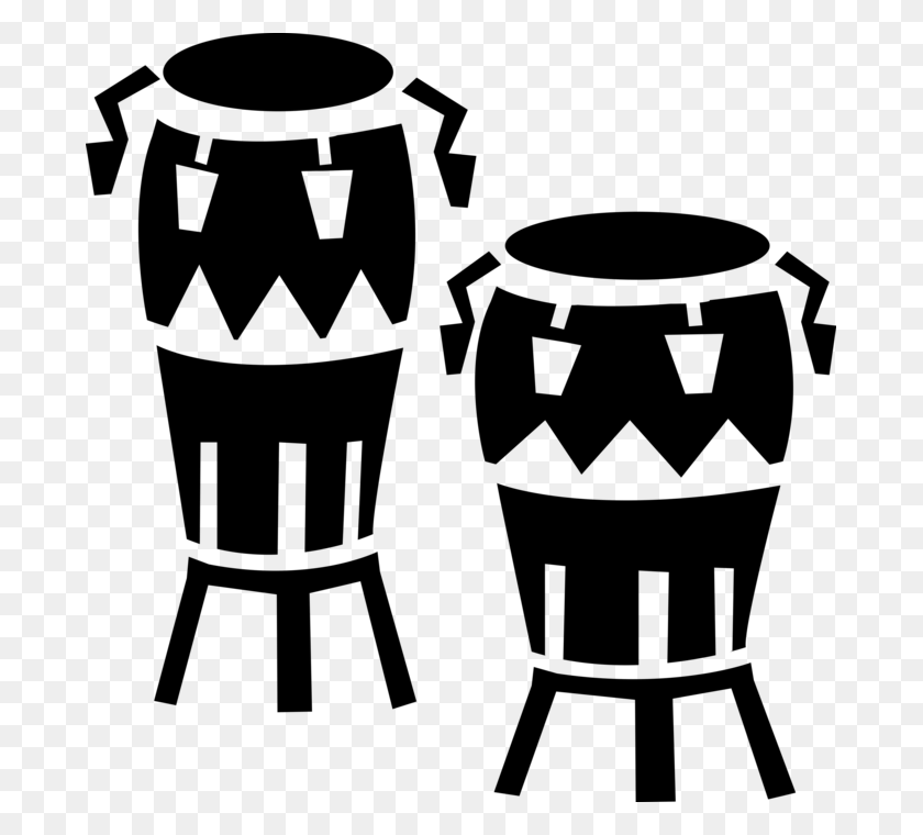 683x700 More In Same Style Group Bongos Clipart Black And White, Gray, World Of Warcraft HD PNG Download