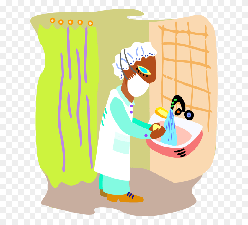 635x700 More In Same Style Group Doctor Washing Hands Cartoon, Person, Human, Poster HD PNG Download