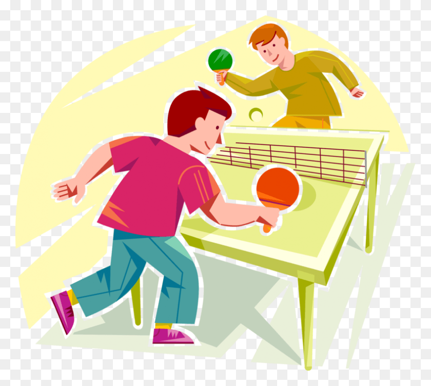 788x700 More In Same Style Group Table Tennis Clip Art, Person, Human, Juggling HD PNG Download