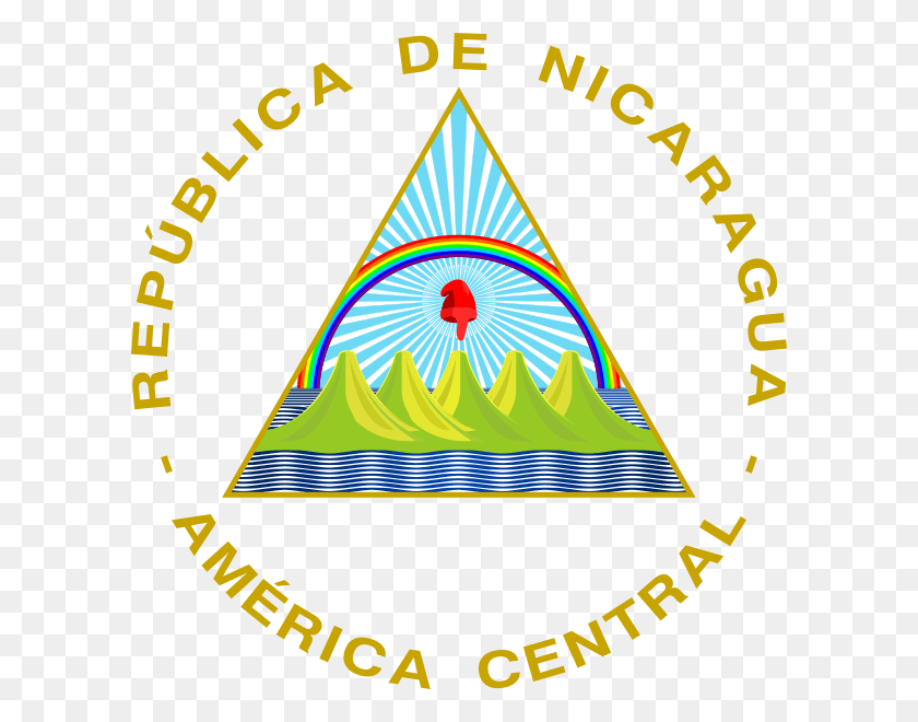 600x600 More Information About Nicaragua Nicaragua Coat Of Arms, Triangle, Logo, Symbol HD PNG Download