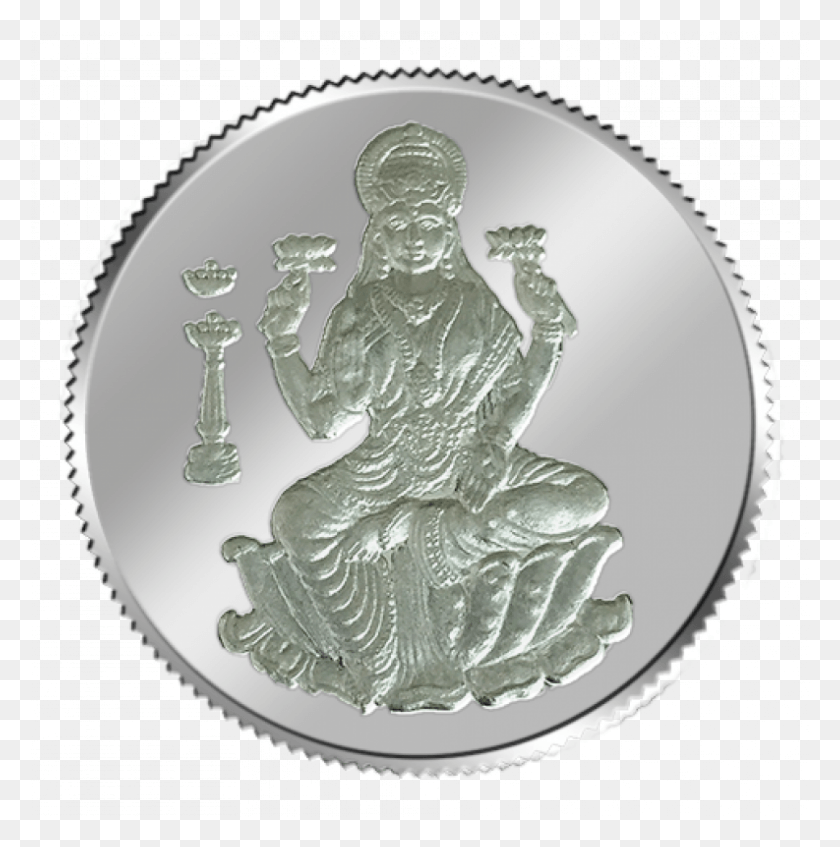 793x801 More Views Silver Lakshmi Coin, Money HD PNG Download