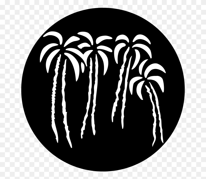 669x669 More Views Tree Four Palms Illustration, Stencil, Plant, Flower HD PNG Download
