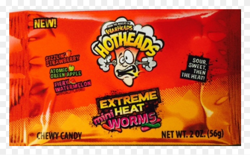 801x474 More Views Warheads Hotheads Extreme Heat Worms, Food, Super Mario, Candy HD PNG Download