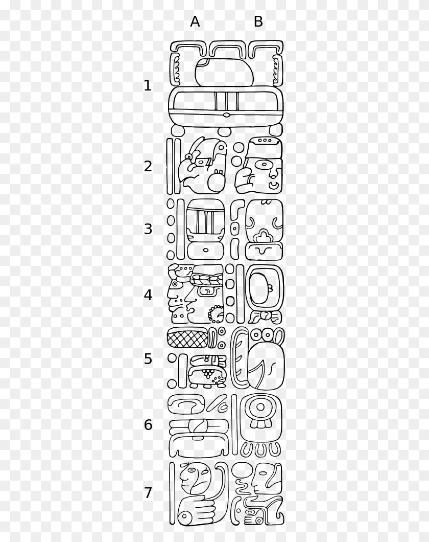 277x1000 Morley 1915 Isglyphs Mayan Initial Series, Gray, World Of Warcraft Hd Png