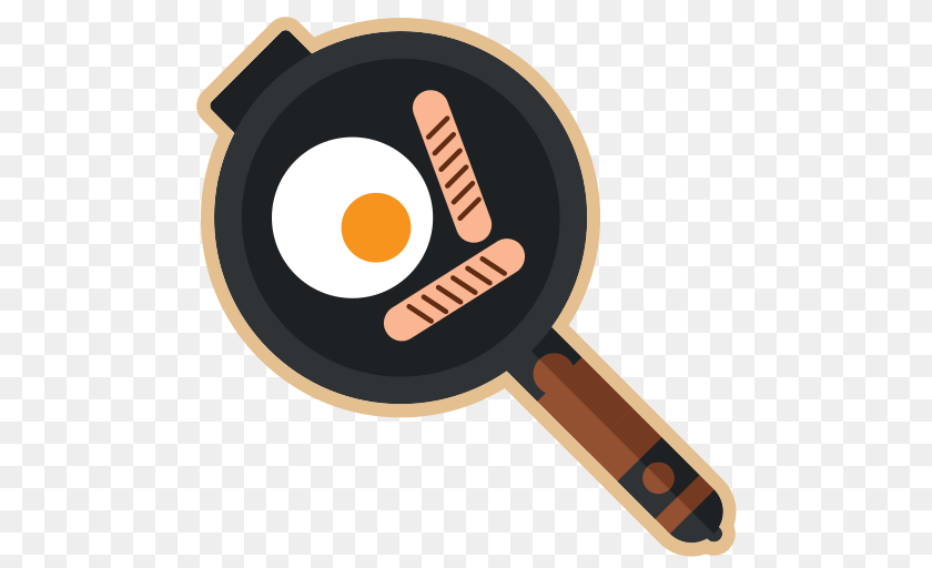 512x512 Morning Skillet, Cooking Pan, Cookware, Frying Pan Sticker PNG