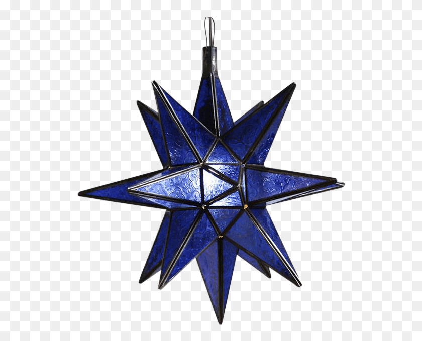 536x619 Moroccan Blue Star Lantern On Chairish Illustration, Symbol, Star Symbol HD PNG Download