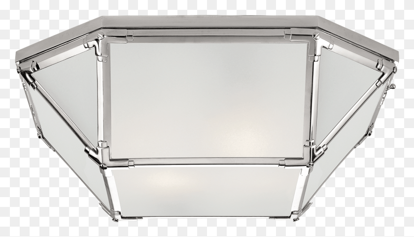 1369x739 Morris Large Flush Mount In Polished Nickel With Frosted Light, White Board, Dishwasher, Appliance HD PNG Download