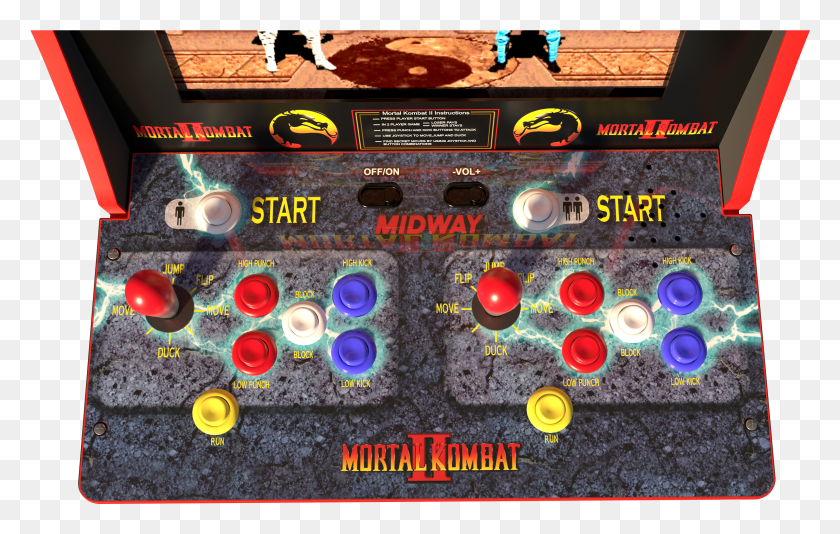 3025x1841 Mortal Kombat 2 Arcade Machine Arcade1up 4ft Mortal Kombat Ii HD PNG Download