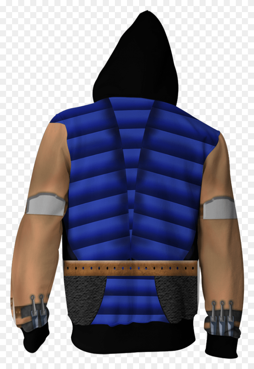 799x1188 Mortal Kombat Sub Zero Cosplay Zip Up Hoodie Jacket Fire Emblem Hoodie, Clothing, Apparel, Vest HD PNG Download