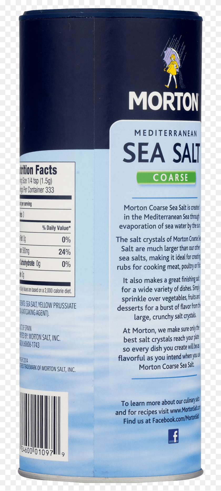 708x1801 Morton Coarse Sea Salt Packaging And Labeling, Text, Label, Paper HD PNG Download