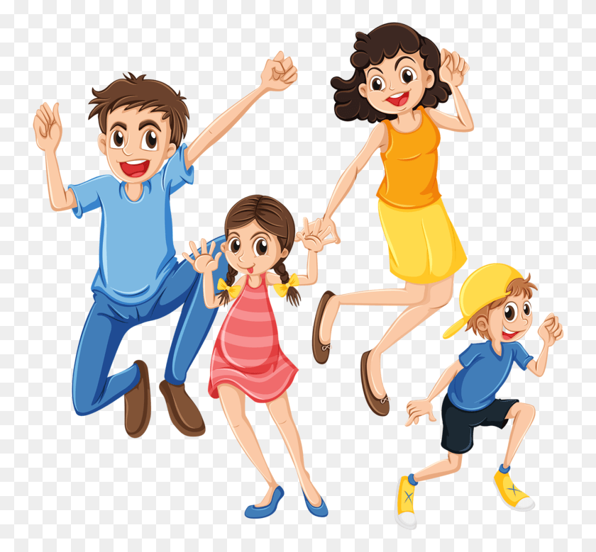 750x719 Most Popular Categories Happy Family Picture Cartoon, Person, Human, People Descargar Hd Png