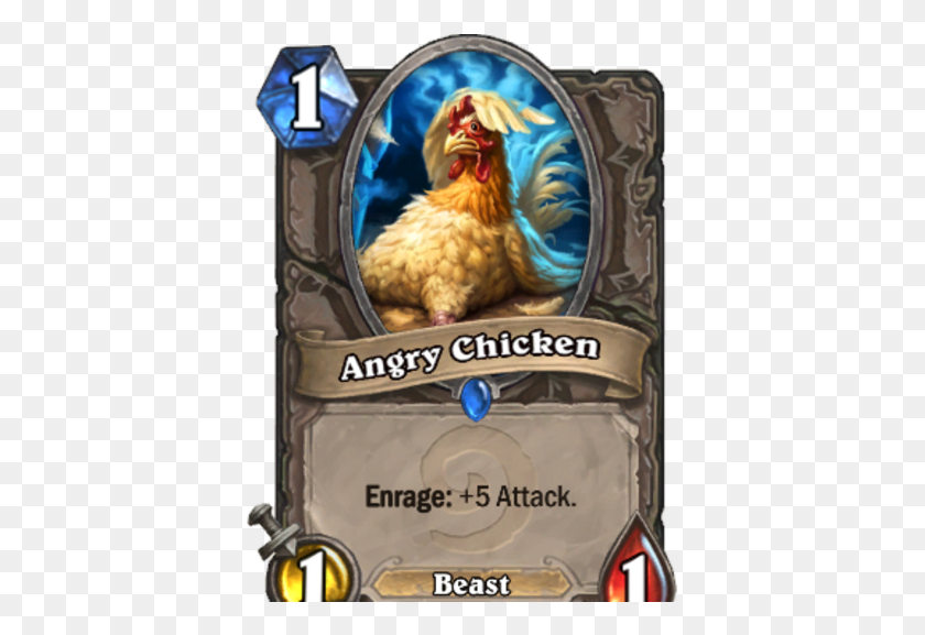393x517 Most Useless Cards In Hearthstone Angry Chicken Hearthstone, Poultry, Fowl, Bird HD PNG Download