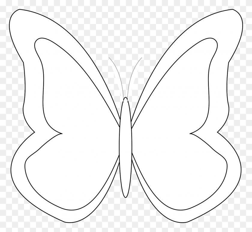 1280x1172 Moth Clipart Butterfly Outline Outline Butterfly Vector, Pattern, Ornament, Fractal HD PNG Download