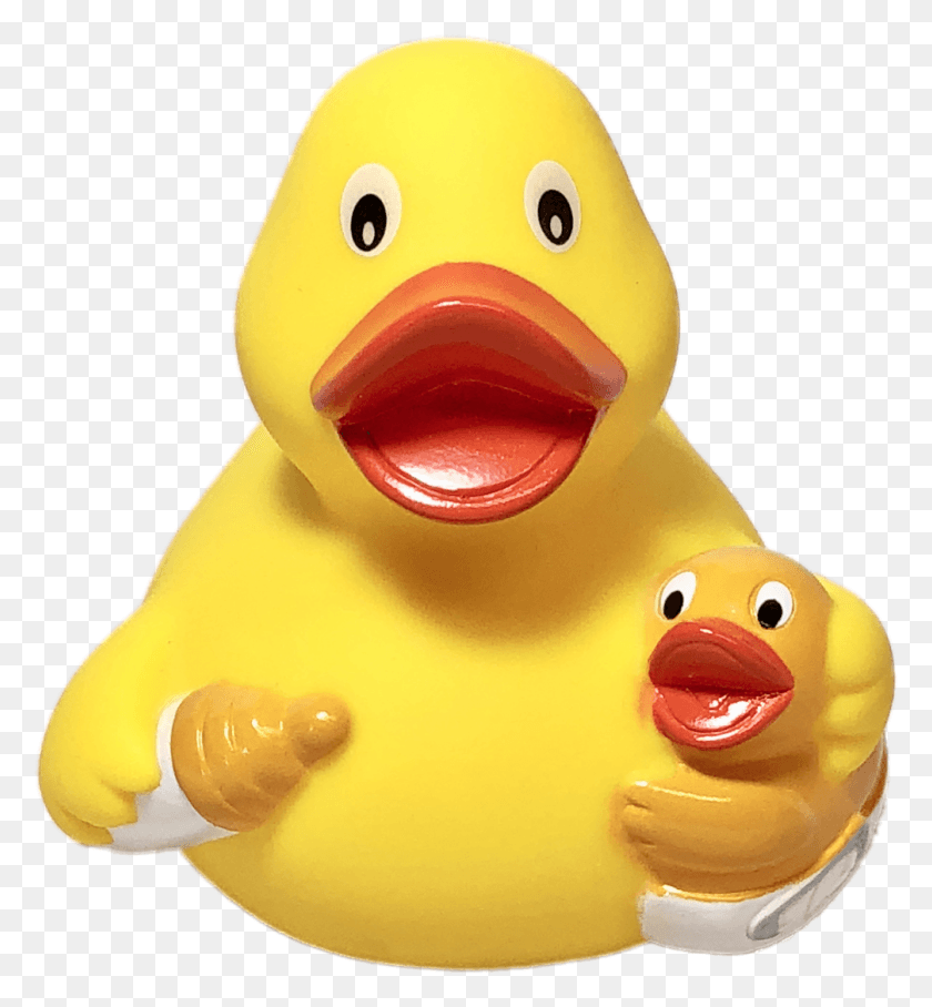 1006x1094 Mother Amp Baby Rubber Duck Baby Rubber Duck, Toy, Animal, Rock Beauty HD PNG Download