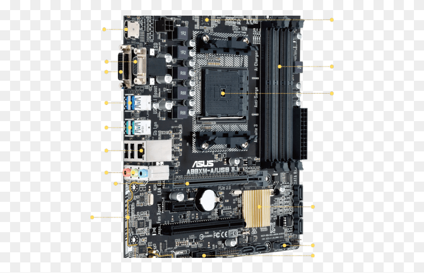485x481 Motherboard Clipart Mother Board Asus A88xm A, Computer, Electronics, Cpu HD PNG Download