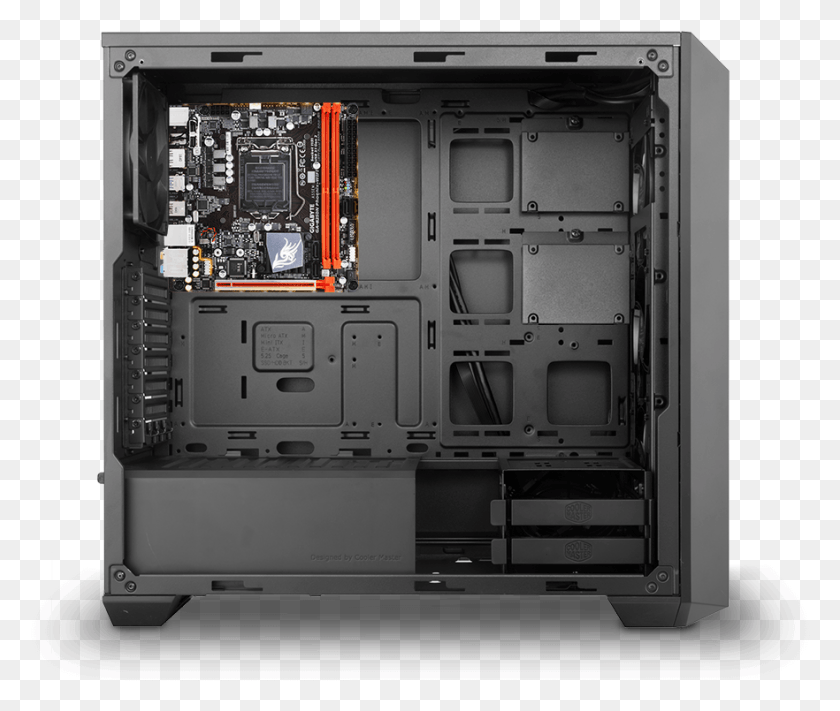 882x737 Motherboard Tray Cut Outs Creatively Rearrange Space Cooler Master Masterbox Pro 5 Rgb, Computer, Electronics, Hardware HD PNG Download