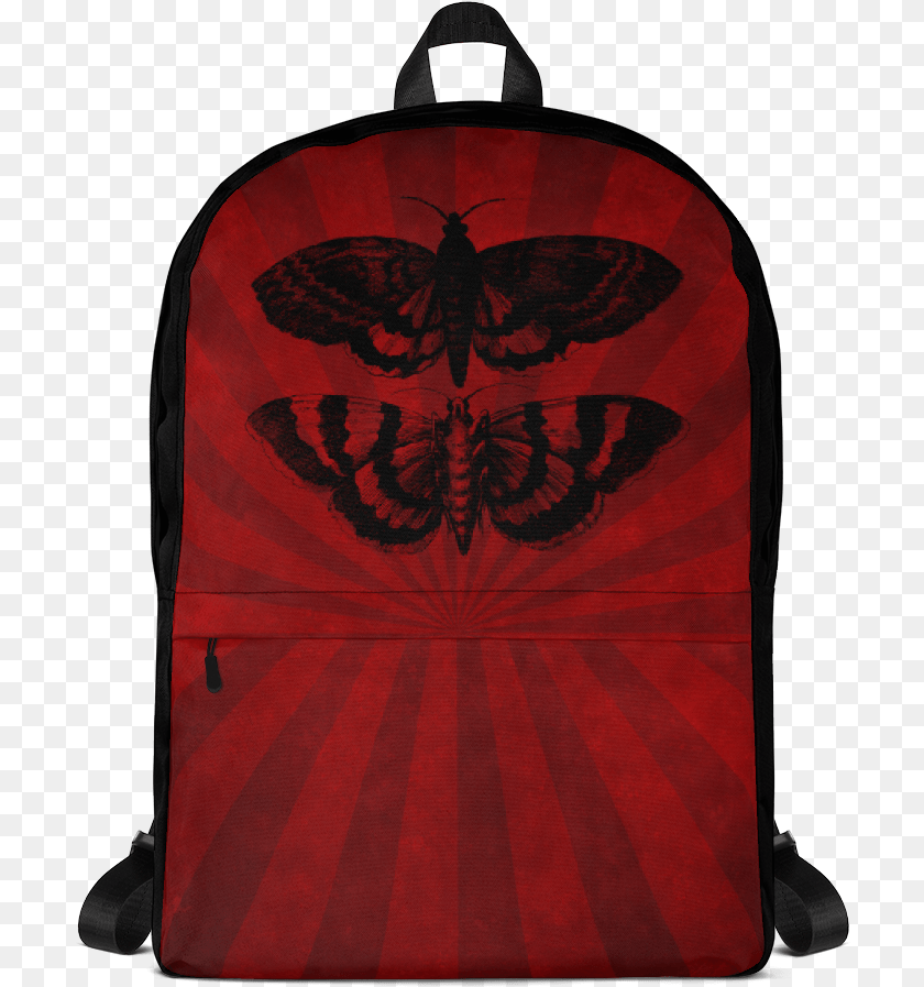 Mothra Backpack Stripes Thin Blue Line Backpack, Bag, Animal, Insect, Invertebrate Transparent PNG