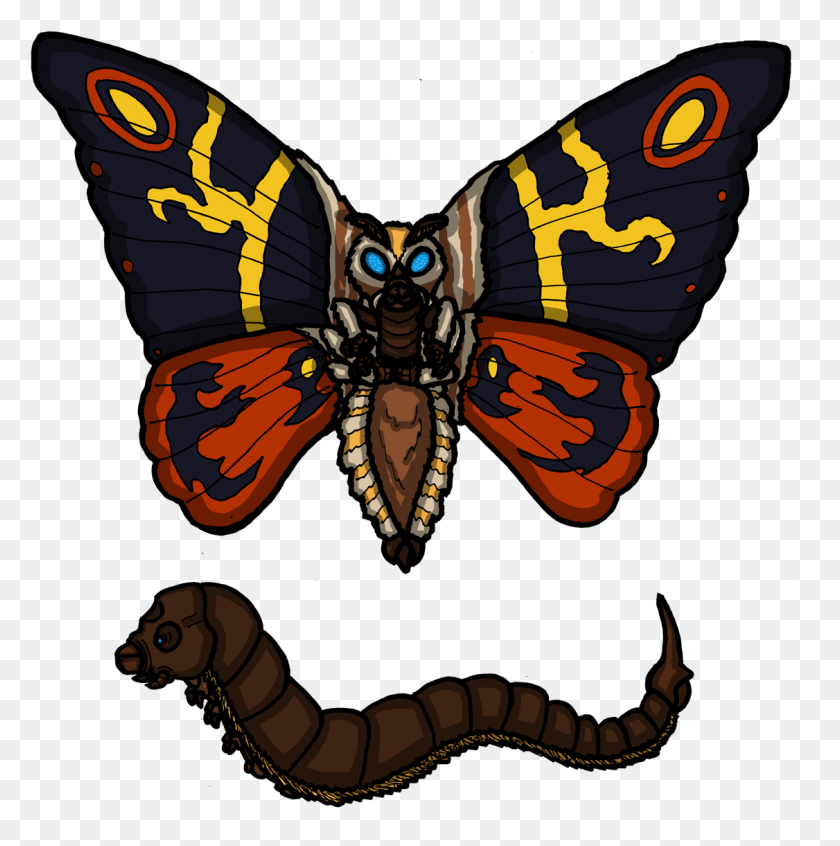 1126x1135 Png Mothra Mothra, Насекомое, Беспозвоночное, Животное, Hd Png Скачать