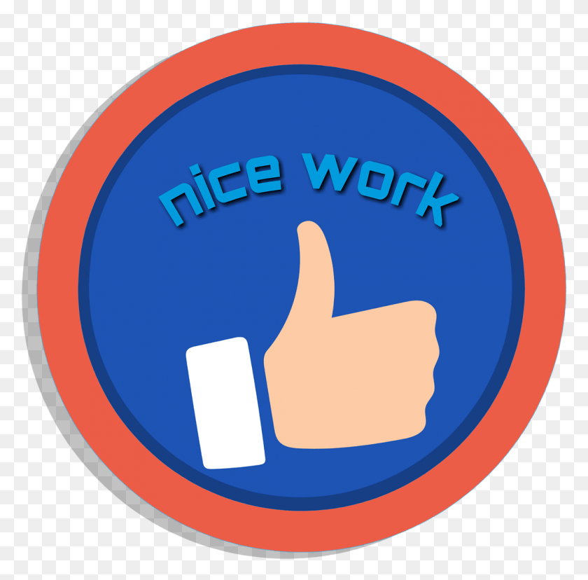 1052x1036 Motivation Nice Work Click Clipart Sticker Icon Clip Art, Label, Text, First Aid HD PNG Download