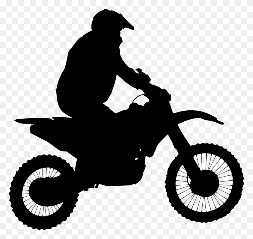 1024x963 Motocross Rider Motorcycle Stunt Riding Bicycle Silhueta Motocross, Gray, World Of Warcraft HD PNG Download