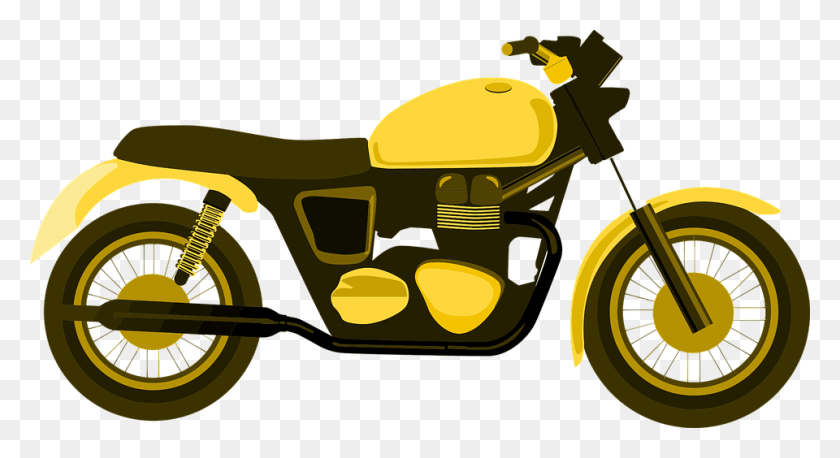 960x490 Motorcycle Clipart Sign Motor Bike Clipart, Vehicle, Transportation, Wheel HD PNG Download