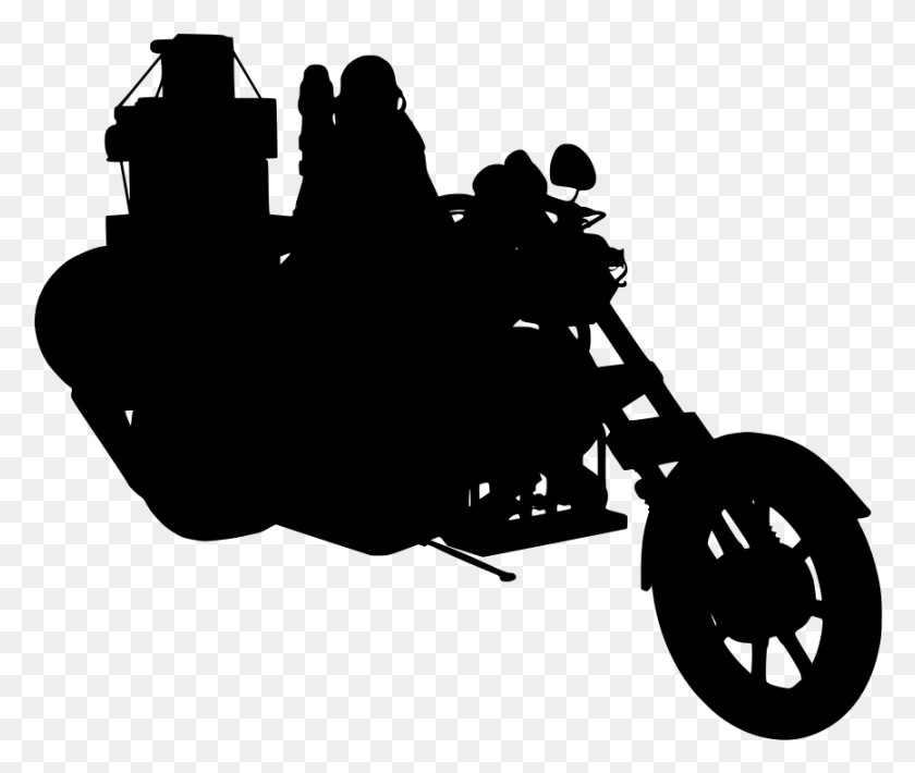 867x723 Motorcycle Silhouette, Gray, World Of Warcraft HD PNG Download